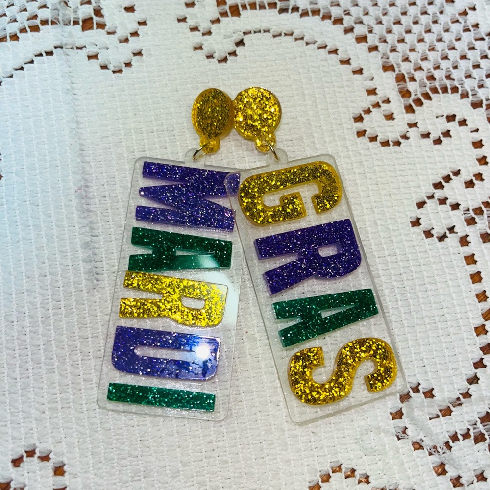 Mardi Gras Earrings